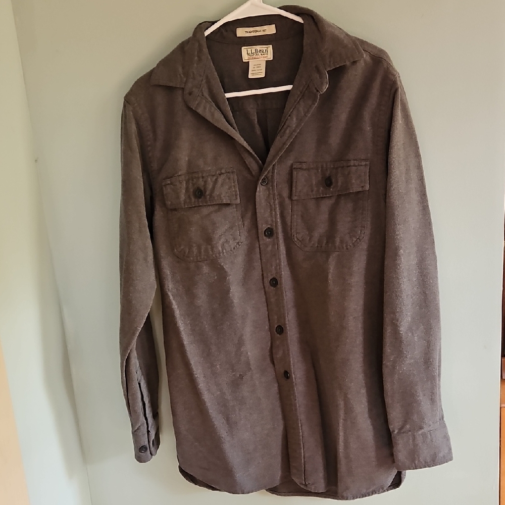 L.L. Bean Charcoal Chamois Shirt